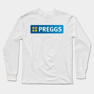 Preggs Pregnancy Greggs The Baker Logo Long Sleeve T-Shirt